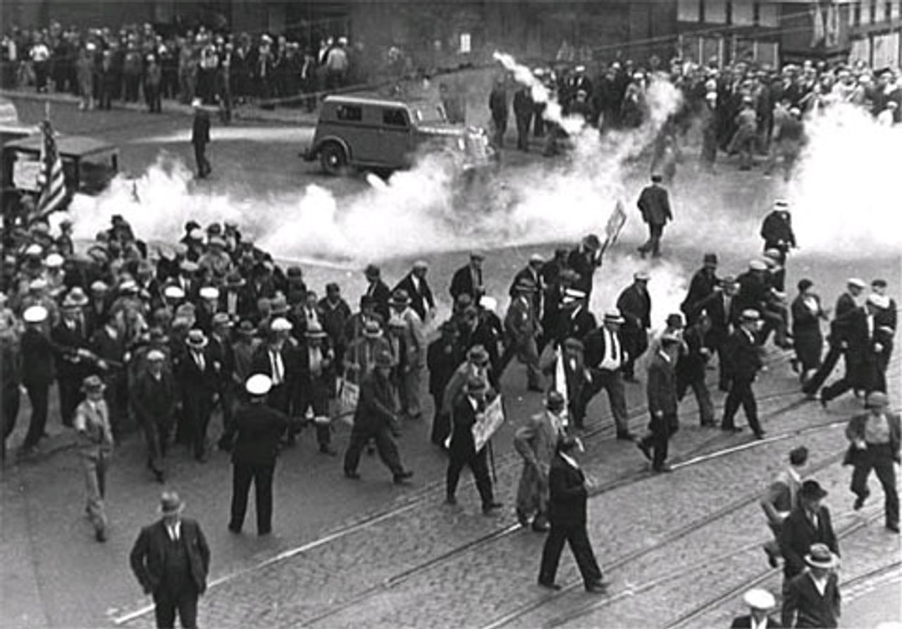 Police teargas