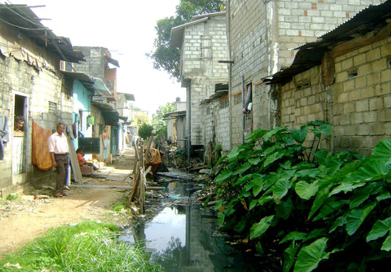 Fetid canal in Apple Watta slum Fetid canal in Apple Watta slum