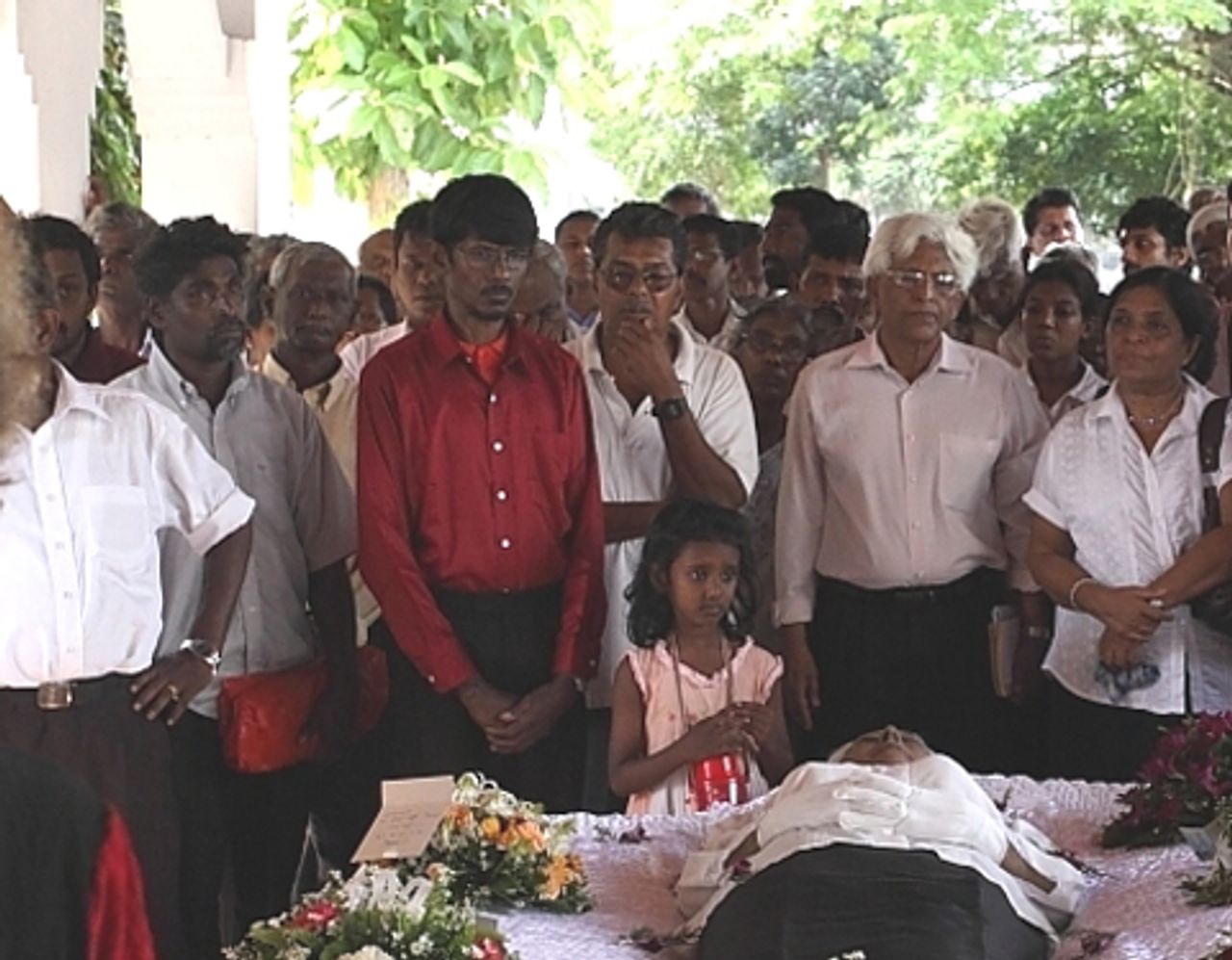 At the funeral ceremony At the funeral ceremony