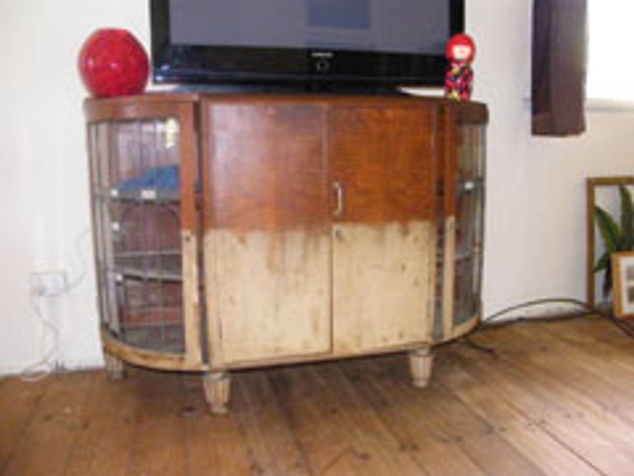 Furniture stripped bare by toxic flood water Furniture stripped bare by toxic flood water