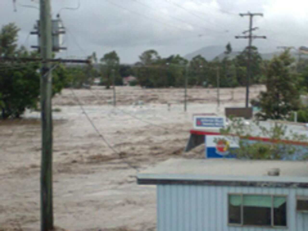 Grantham main street flooded Grantham main street flooded