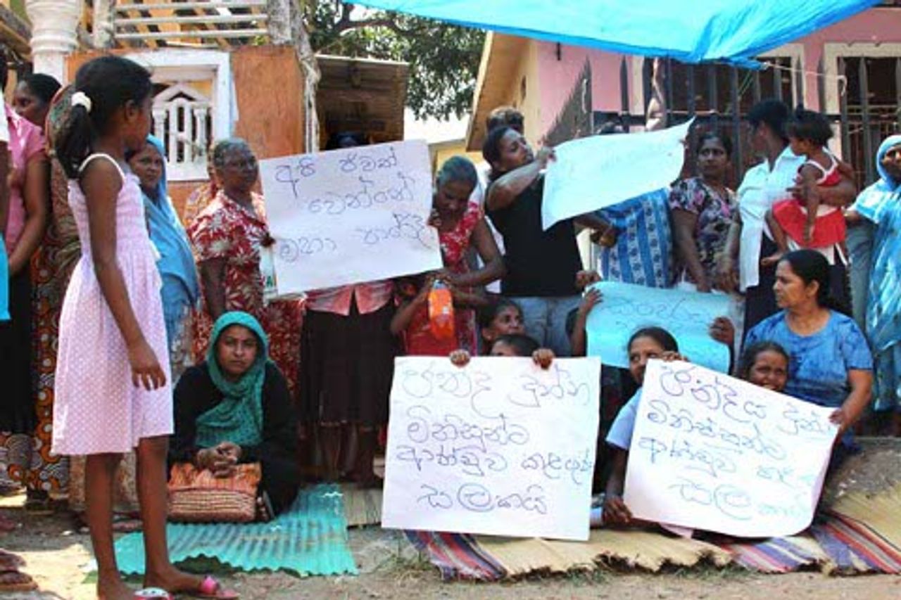 Picketing residents Picketing residents