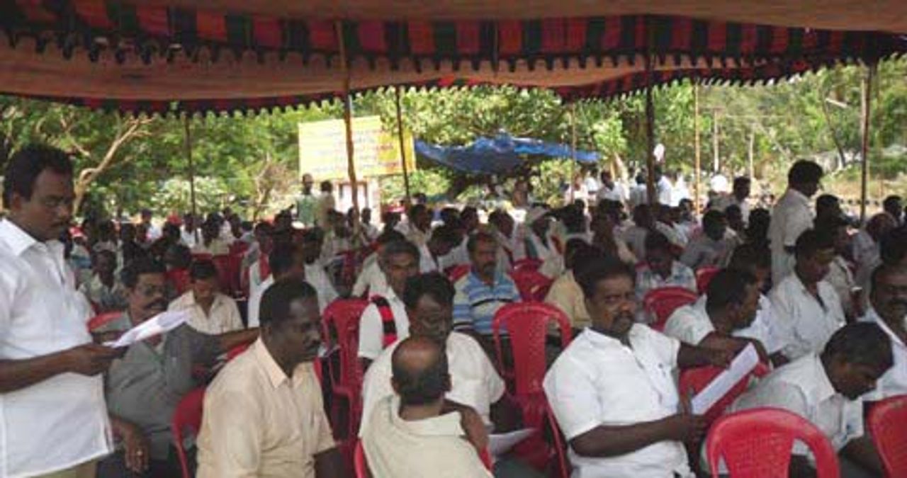 NLC permanent workers in sit-in protest NLC permanent workers in sit-in protest